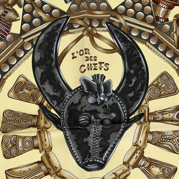 HERMES Yellow Silk Scarf - Picture 2 of 7